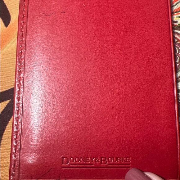 Vintage Dooney & Bourke Red Leather Checkbook Continental Wallet - Picture 11 of 15